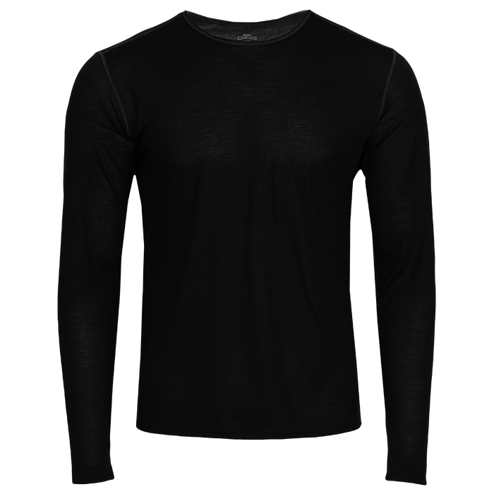 Hot Chillys Men's Pepper Skins Crewneck, Black