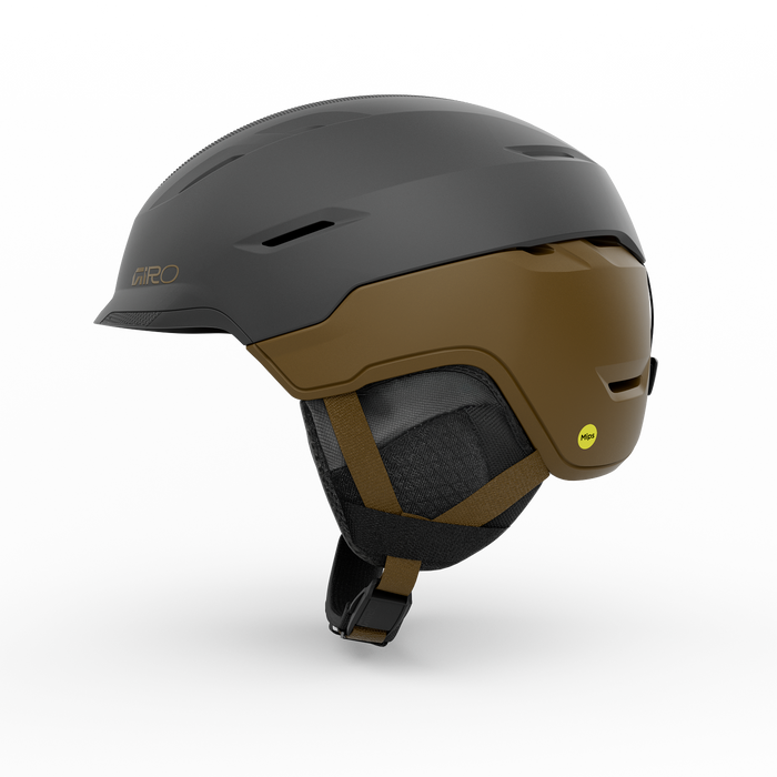 Giro Tor Spherical helmet, Matte Metallic Coal/Tan, side view
