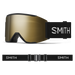 Smith Squad MAG Low Bridge Fit goggle, Black with ChromaPop Sun Black Gold Mirror lens