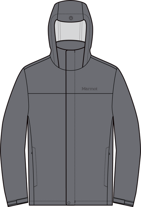Marmot Men's PreCip Evo Jacket in Steel Onyx