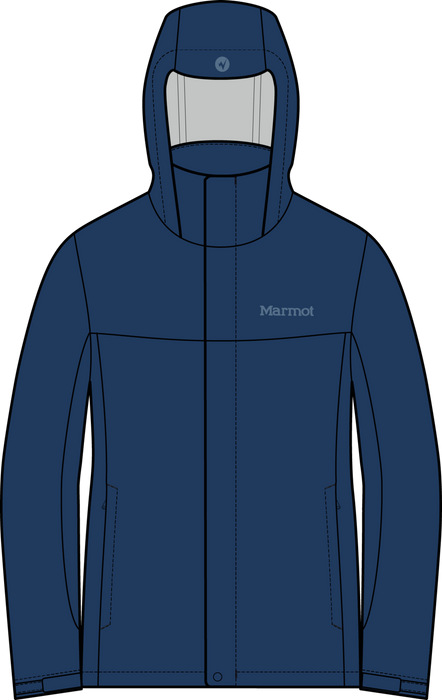 Marmot Women's PreCip Evo Jacket in Nightfall Navy