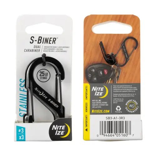 Nite Ize S - BINER STAINLESS STEEL - 3 PACK - Next Adventure