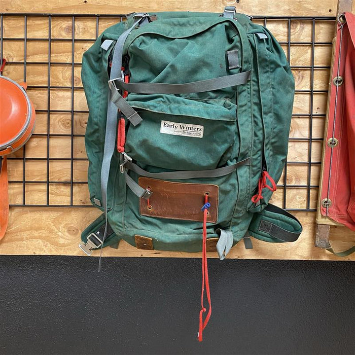 Next Adventure Vintage Schonhofen Leather Trim Internal Frame Backpack Bag Green Seattle - Next Adventure