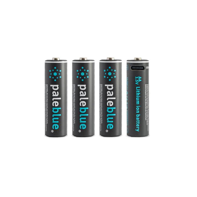 Pale Blue LITHIUM ION RECHARGEABLE AA BATTERIES - 4 PACK - Next Adventure