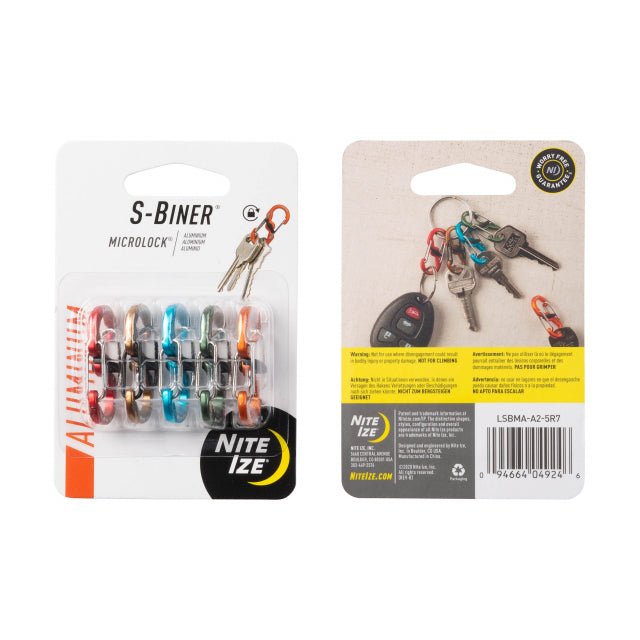 Nite Ize S-BINER MICROLOCK ALUMINUM 5PK - Next Adventure