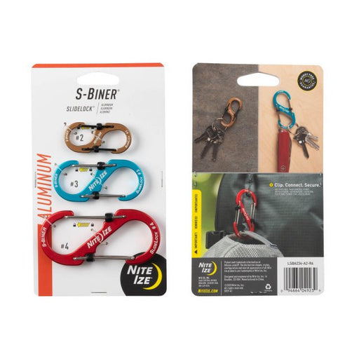 Nite Ize S-BINER SLIDELOCK, ALUM 3PK - Next Adventure