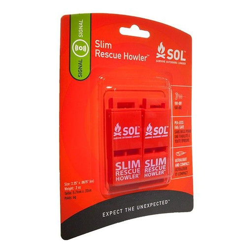 SOL SLIM RESCUE HOWLER WHISTLE 2PK - Next Adventure