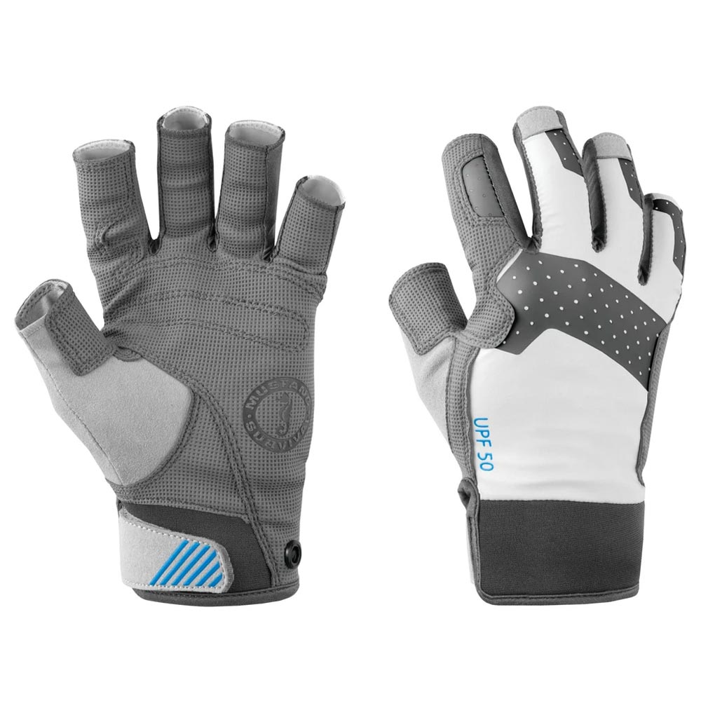 Traction Open Finger Glove | White-Black / L