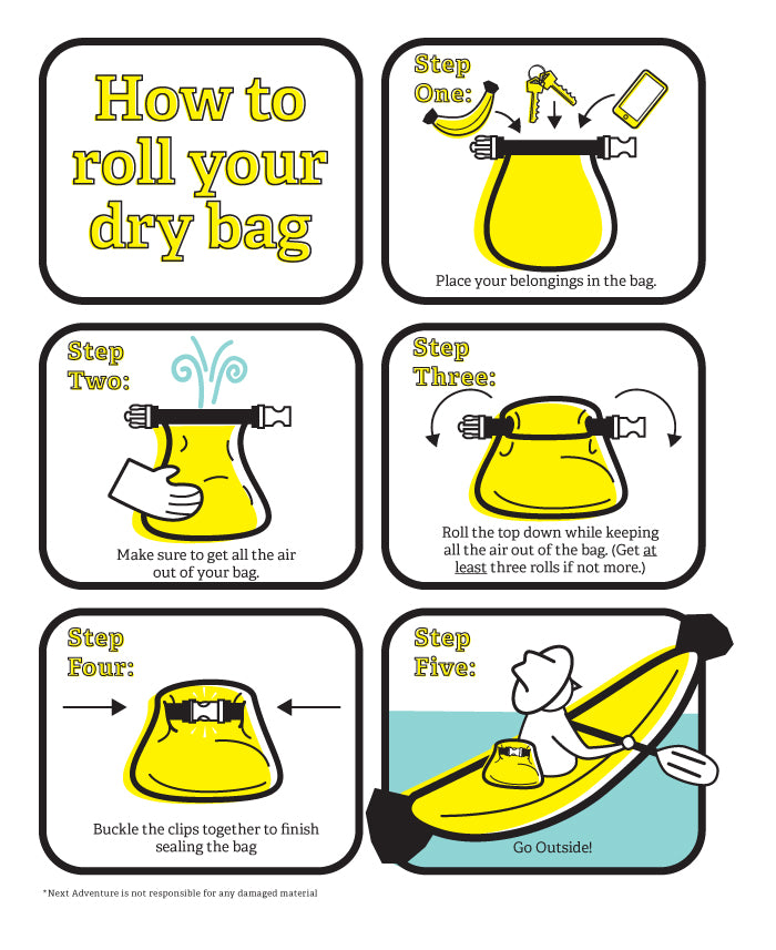 Como rolar um drybag